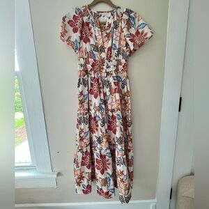 Floral print midi dress